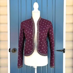 Eber San Francisco small violet quilted
autumn fall jacket Women Size M